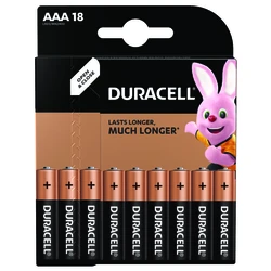 18 piles alcalines AAA 1,5 V Basic 