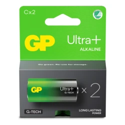 2 piles alcalines C 1,5 V Ultra Plus 