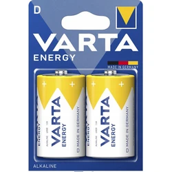 2 piles alcalines LR20/D 1,5 V Energy 