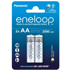 2 piles rechargeables NIMH AA 1,2 V 2000 mAh