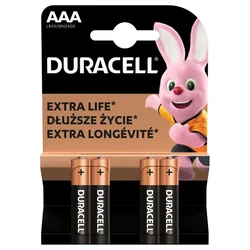 4 piles alcalines AAA 1,5 V Basic, Duralock 