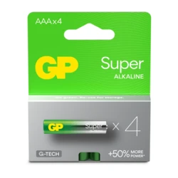 4 piles alcalines AAA 1,5 V Super 