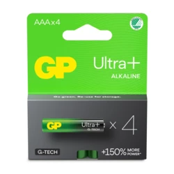 4 piles alcalines AAA 1,5 V Ultra Plus 