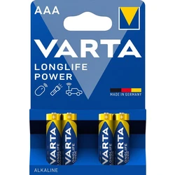 4 piles alcalines LR03/AAA 1,5 V Longlife Power 1250 mAh