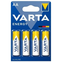 4 piles alcalines LR6/AA 1,5 V Energy 