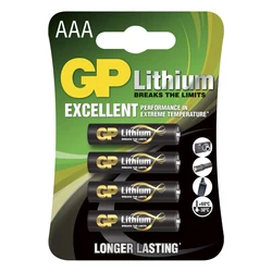 4 piles lithium AAA 1,5 V 