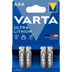 4 piles lithium LR03/AAA 1,5 V Ultra 