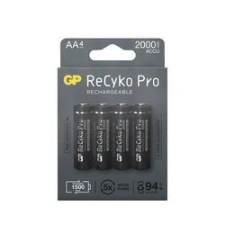 4 piles rechargeables NIMH AA 1,2 V Recyko Pro 2000 mAh