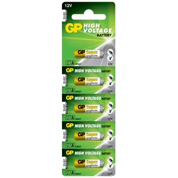 5 piles alcalines 27 A 12 V Super 