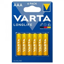 6 piles alcalines LR03/AAA 1,5 V Longlife 6 piles alcalines LR03/AAA 1,5 V Longlife