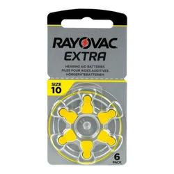6 piles auditives zinc air 10 1,45 V Extra 