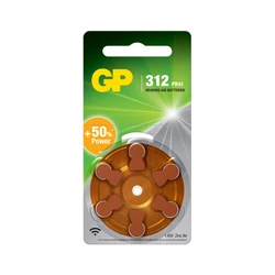 6 piles auditives zinc air A312 1,45 V 