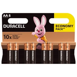 8 piles alcalines AA 1,5 V Basic, Duralock, C&B 