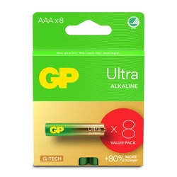 8 piles alcalines AAA 1,5 V Ultra 