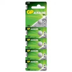 Blister de 5 piles GP 186 / LR43 / V12GA - 1,5V - GP Battery Blister de 5 piles GP 186 / LR43 / V12GA - 1,5V - GP Battery