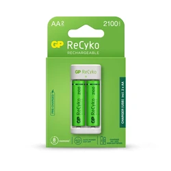 Chargeur classique GP E211 + 2 accus AA 2100 mAh Chargeur classique GP E211 + 2 accus AA 2100 mAh