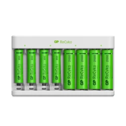 Chargeur classique GP E811 + 8 accus 4xAA 2100mAh + 4xAAA 850mah Chargeur classique GP E811 + 8 accus 4xAA 2100mAh + 4xAAA 850mah