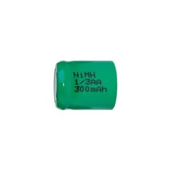 Pile NiMH 1/3 AA 300 mAh tête plate - 1,2V - Evergreen